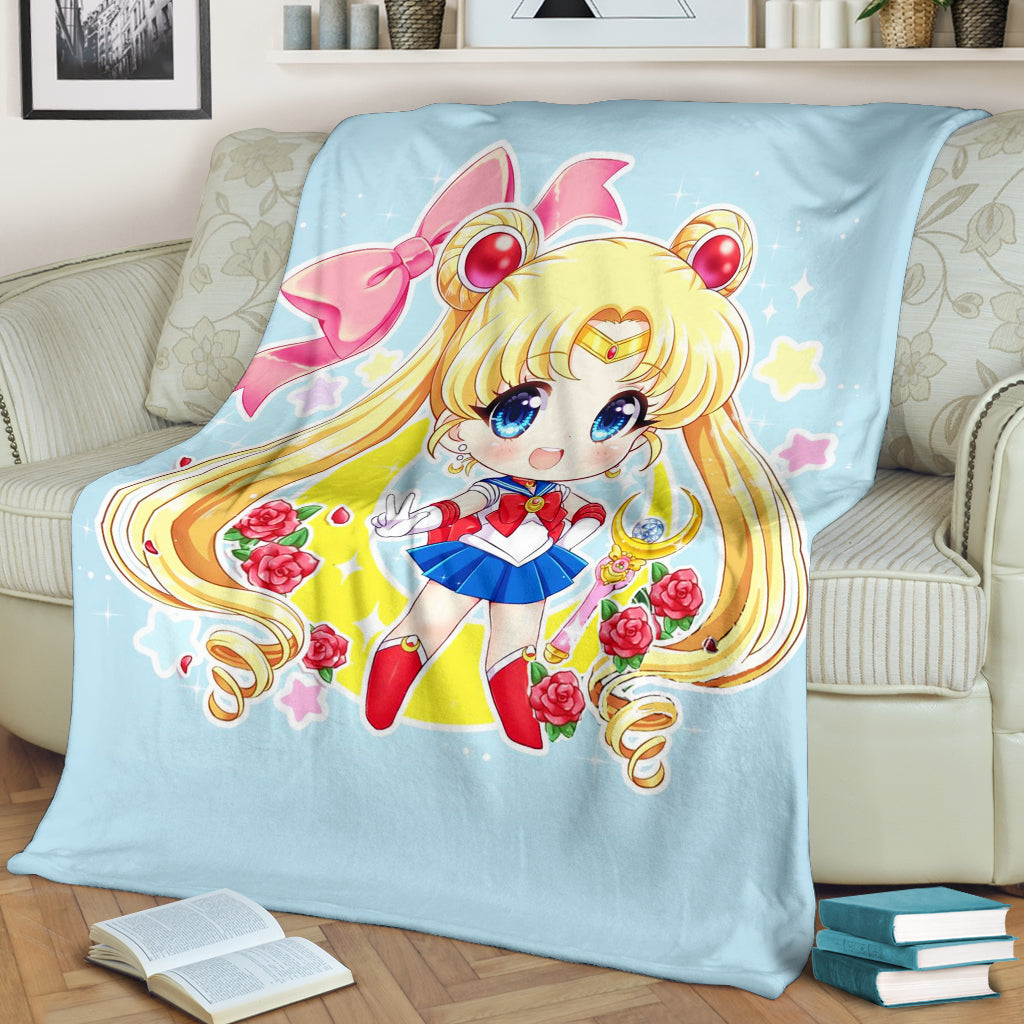 Sailor Moon Chibi Premium Blanket