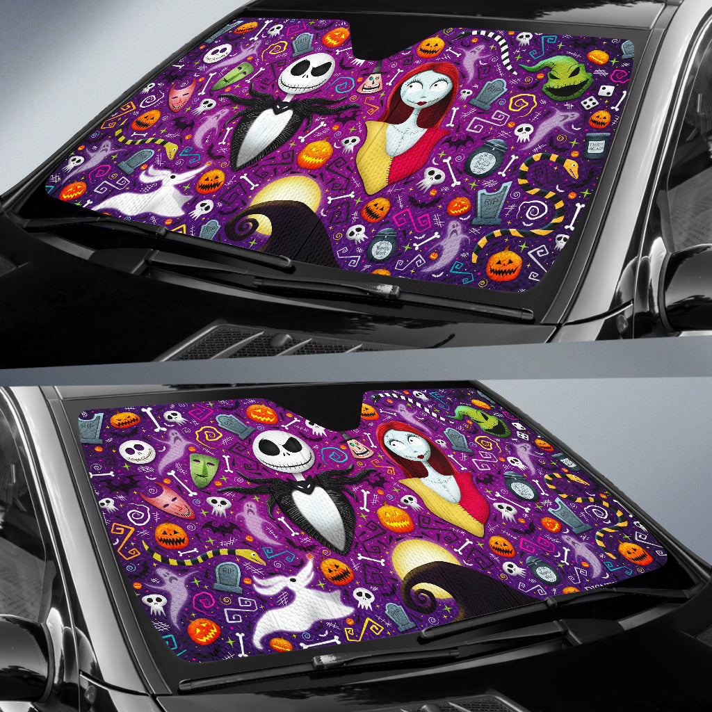 Nightmare Before Christmas Auto Sun Shades Amazing Best Gift Ideas 2021