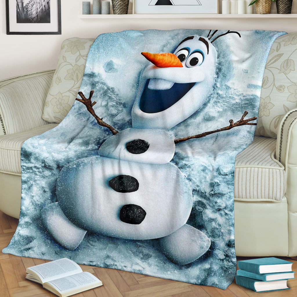 Olaf Snowman Frozen Premium Blanket