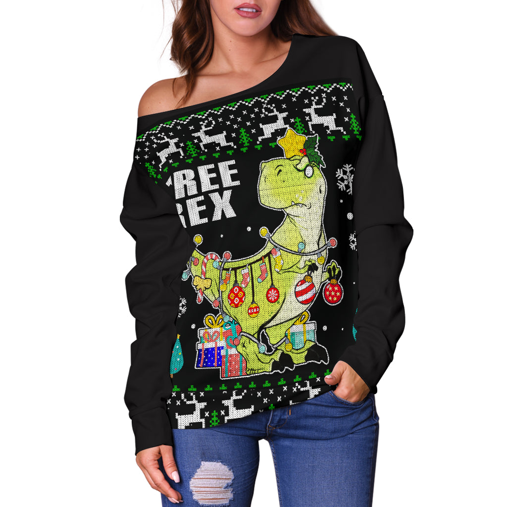 Cute T Rex Shoulder Sweater