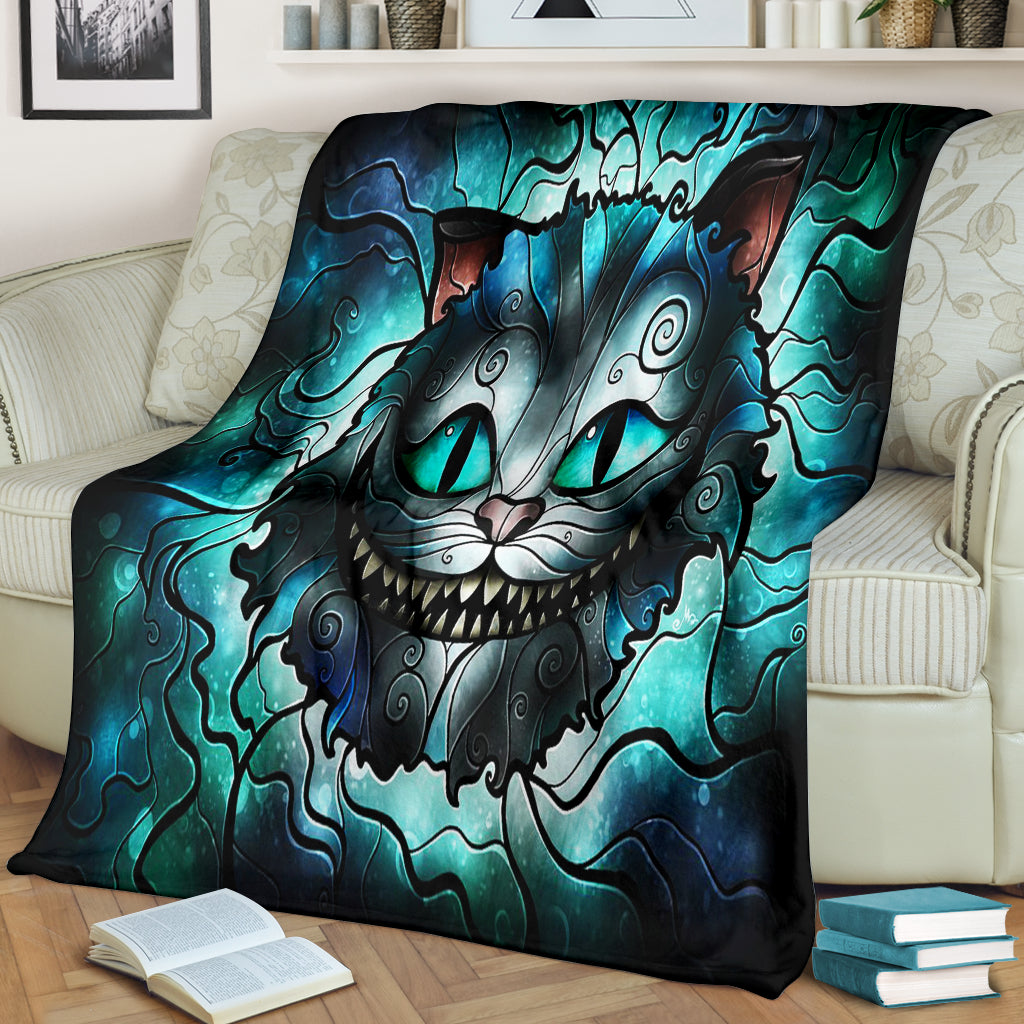 Alice In Wonderland Cheshire Cat Premium Blanket