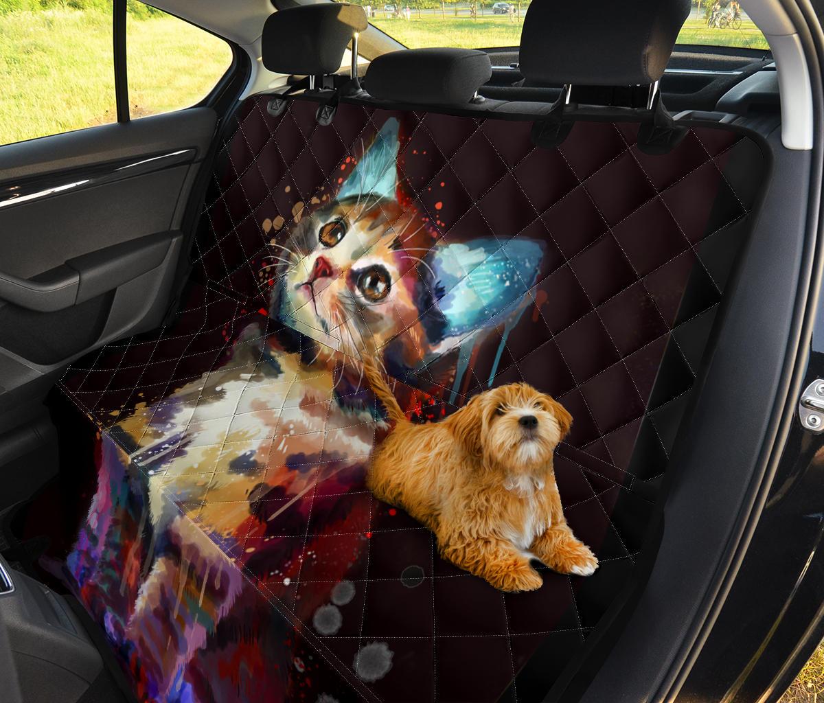 Cute Kitty Cat Car Dog Back Seat Cover