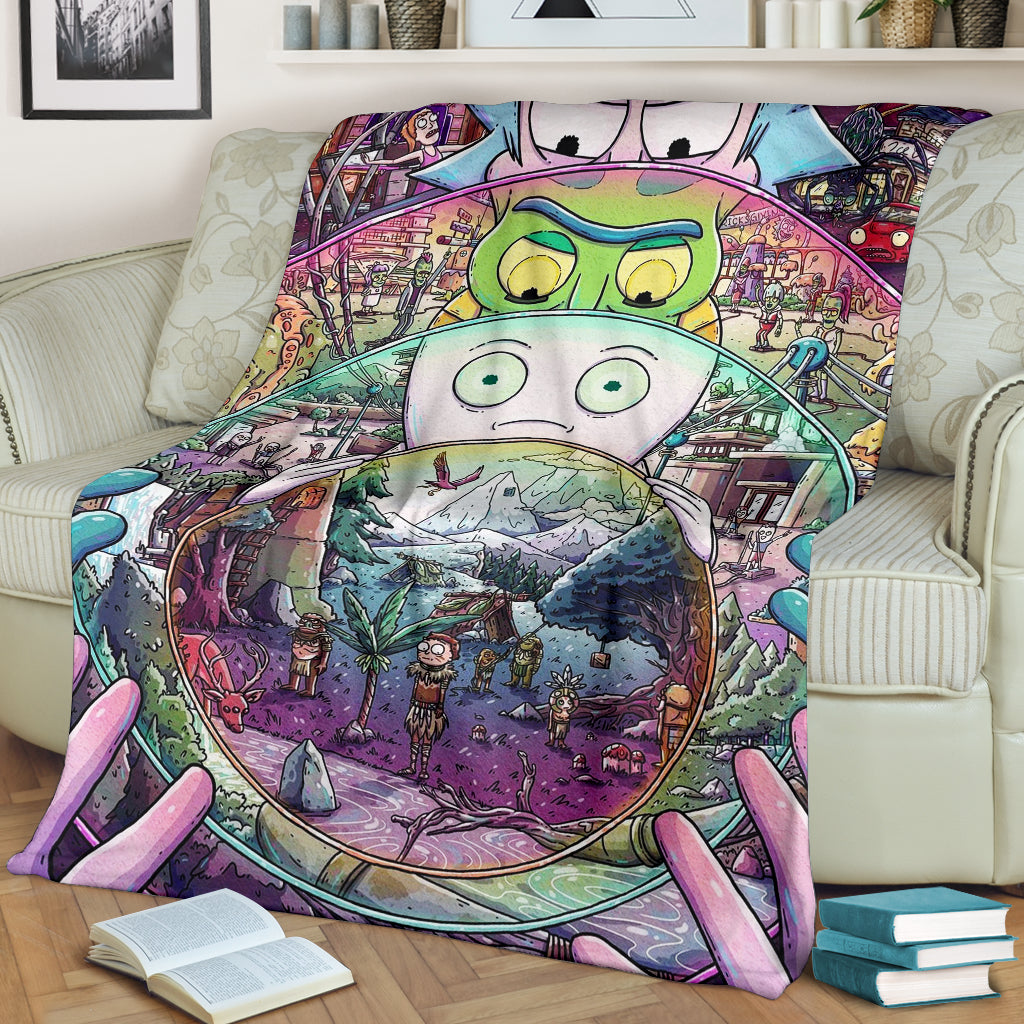 Rick And Morty Premium Blanket 9