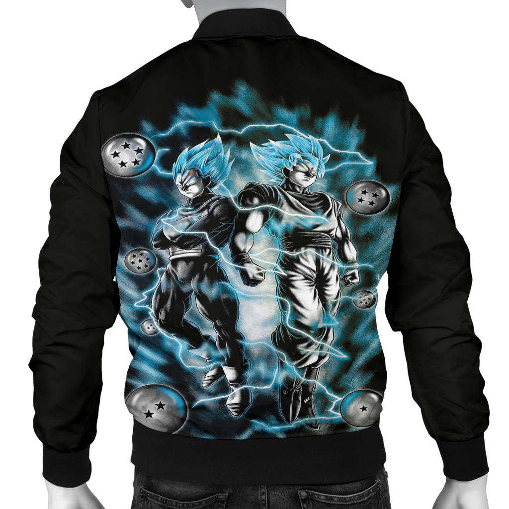 Vegeta Goku Blue Men'S Bomber Jacket