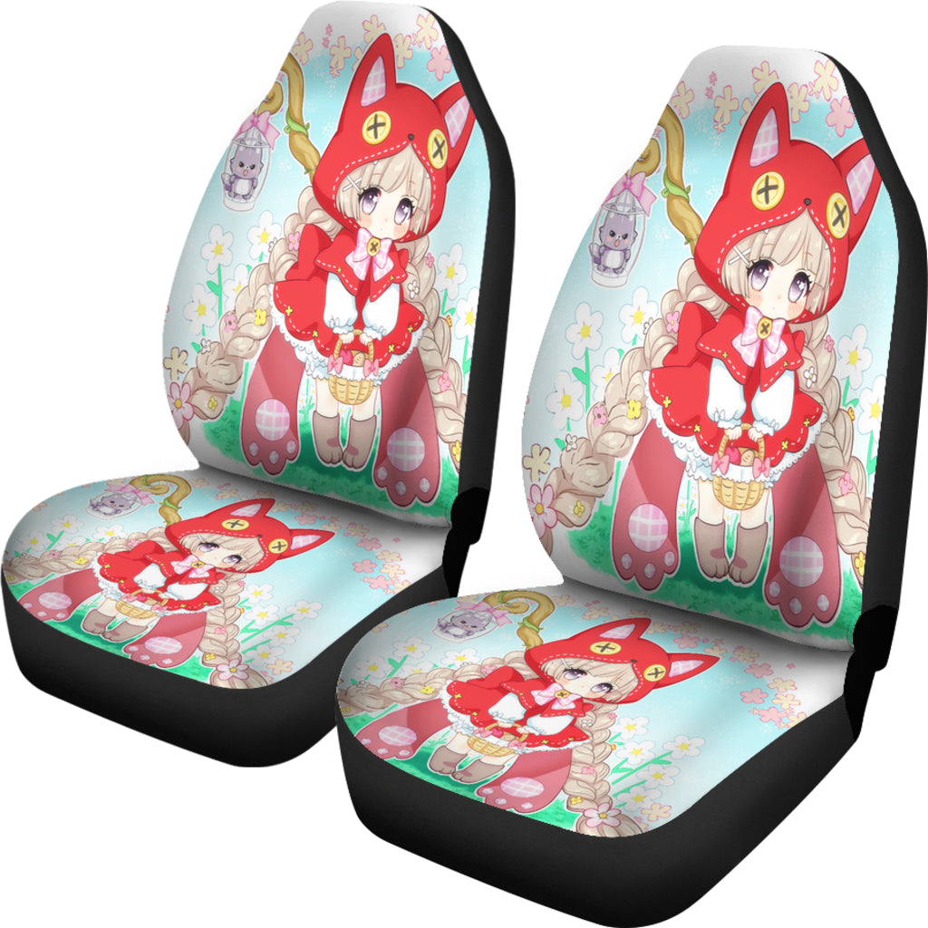 Chibi Red Riding Hood Car Seat Covers Amazing Best Gift Idea