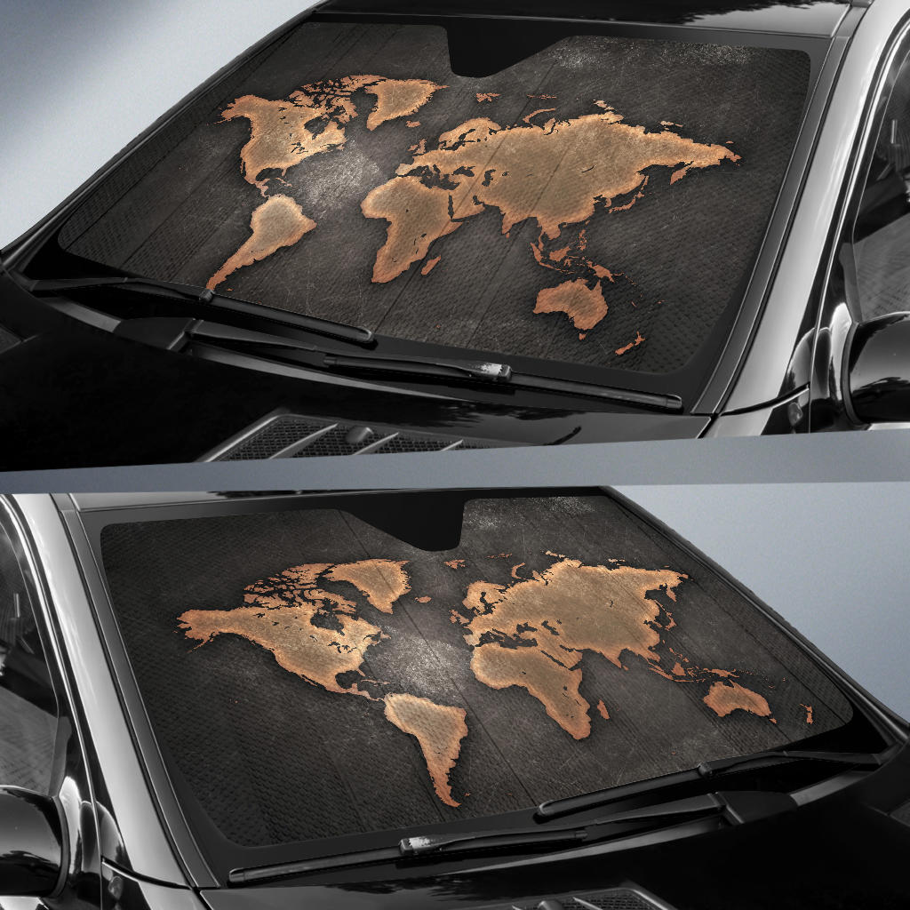World Map Car Sun Shade Gift Ideas 2022