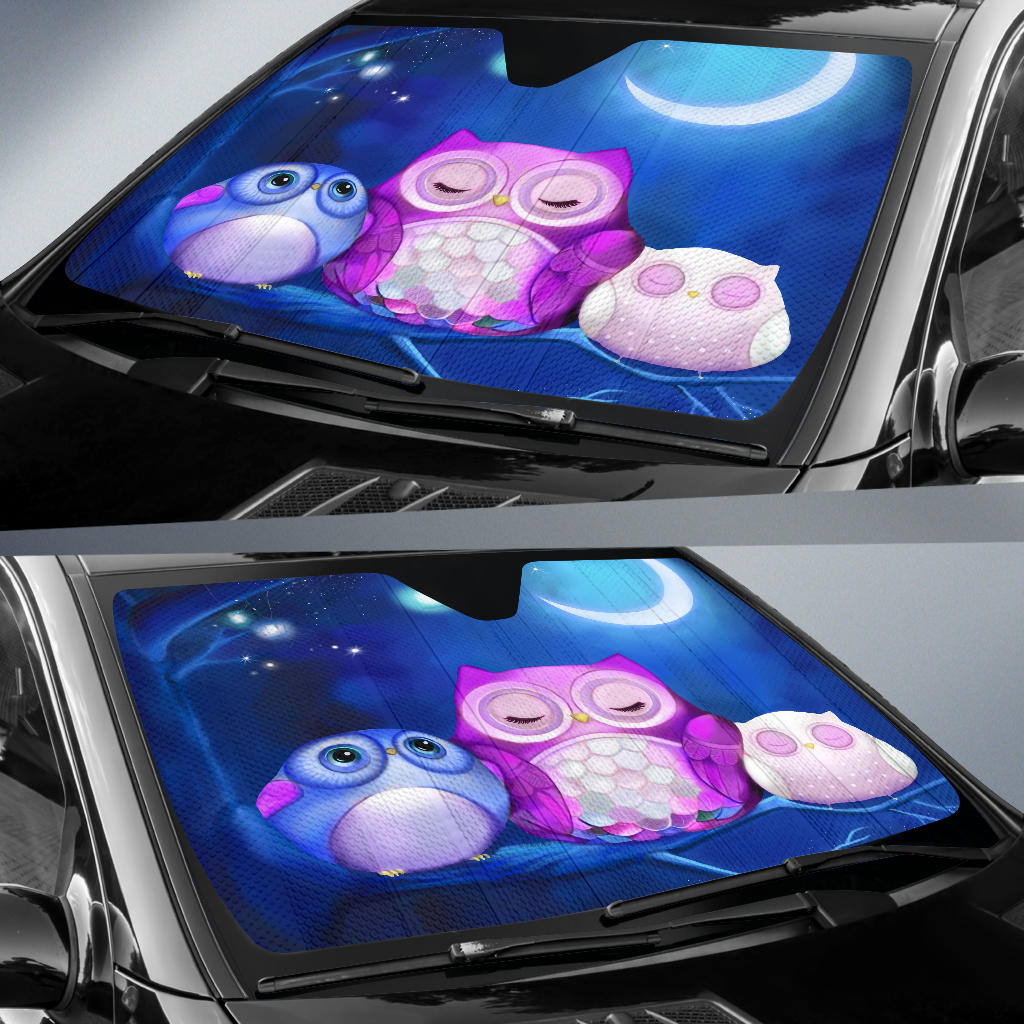 Owl Night Auto Sun Shade