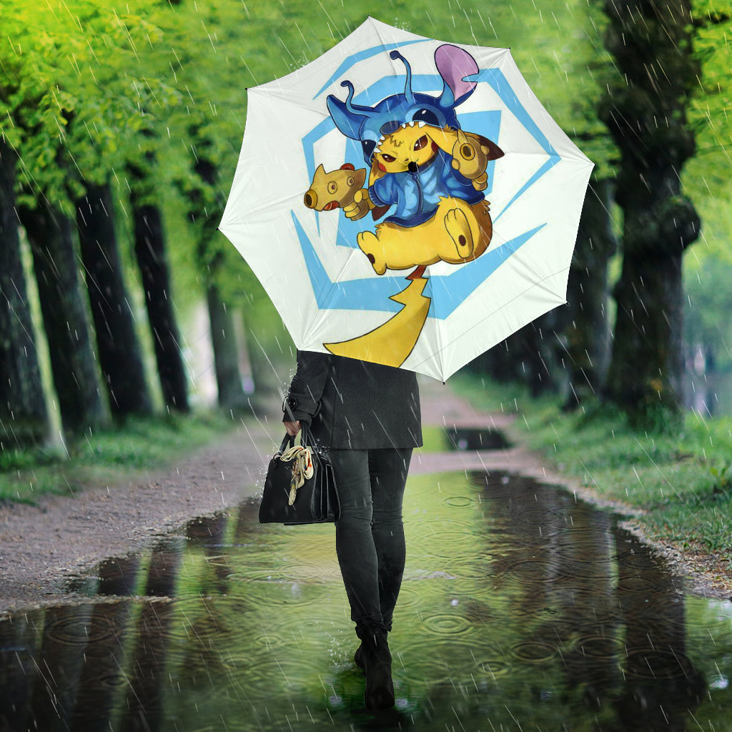 Pikachu Stitch Fight Umbrella