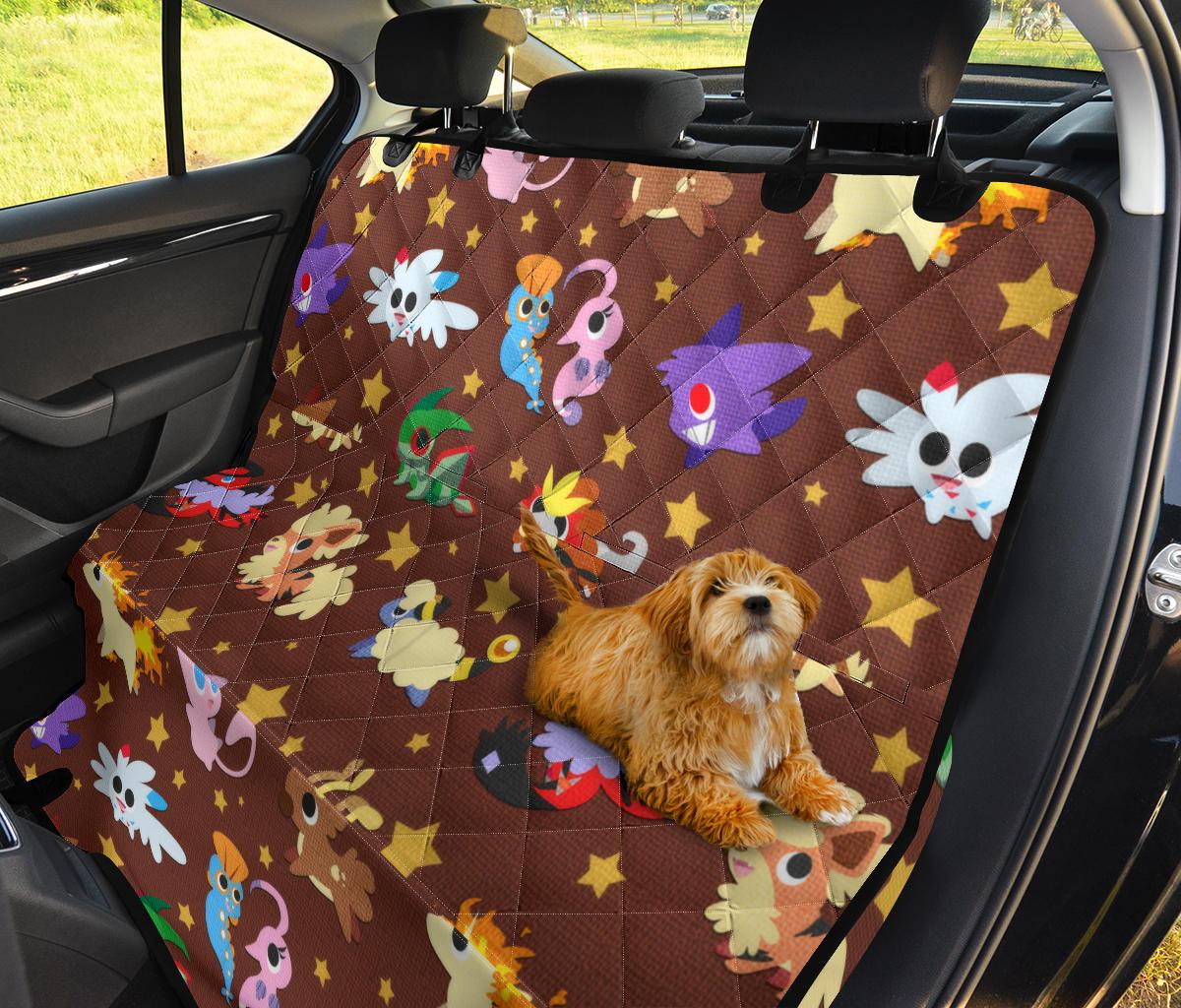 Pokemon Chibi Pattern Cute Car Dog Back Seat Cover