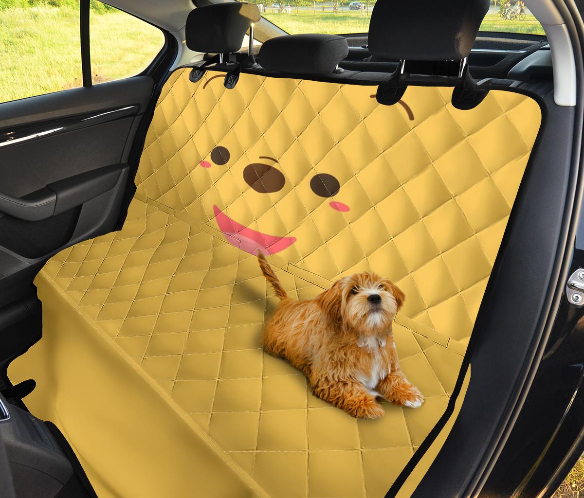 Winnie The Pooh Face Car Dog Back Seat Cover