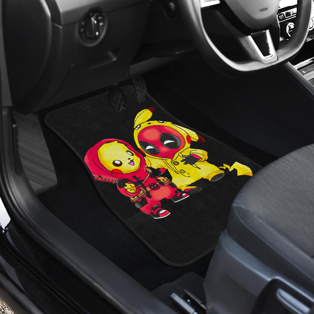Pikachu X Deadpool Cute Car Mats
