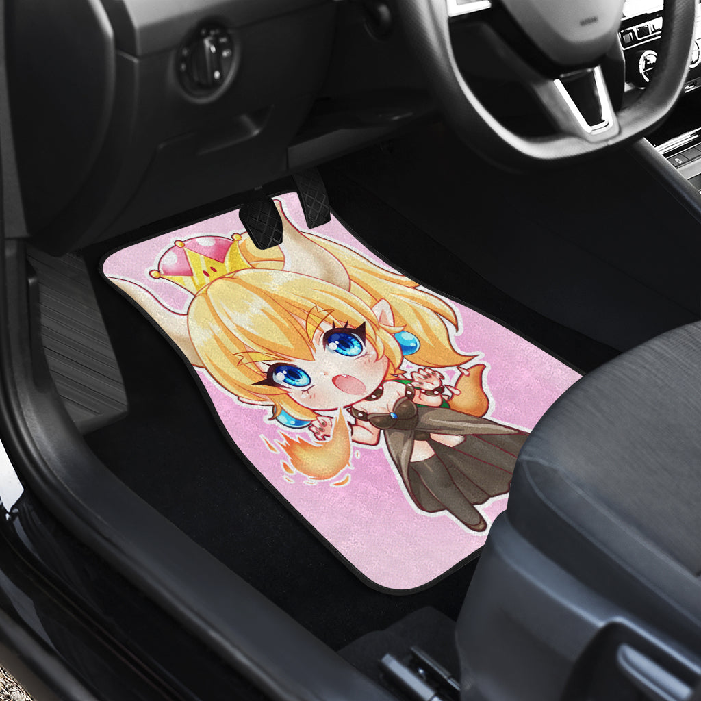 Bowsette Front And Back Car Mats