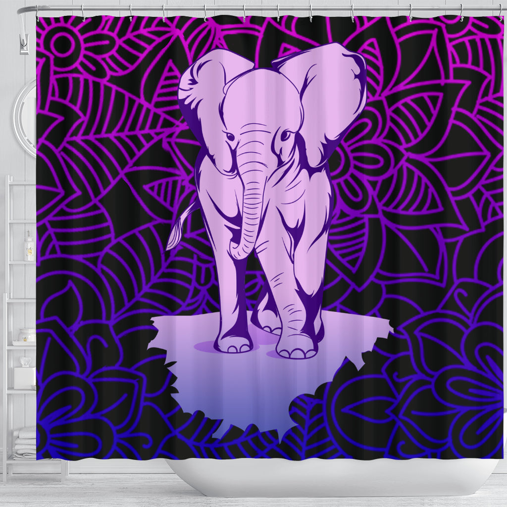 Color Elephant Shower Curtain