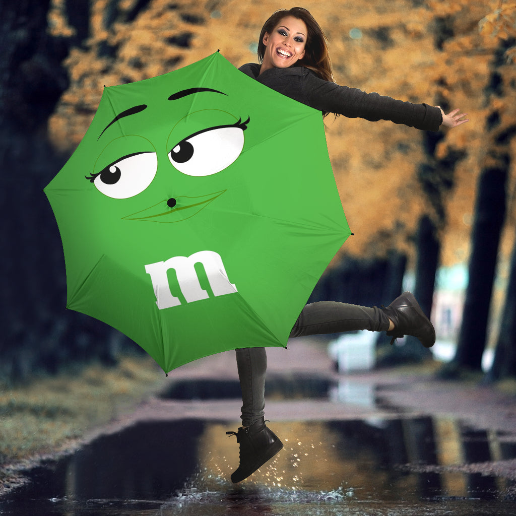 M&M Chocolate Green Umbrella