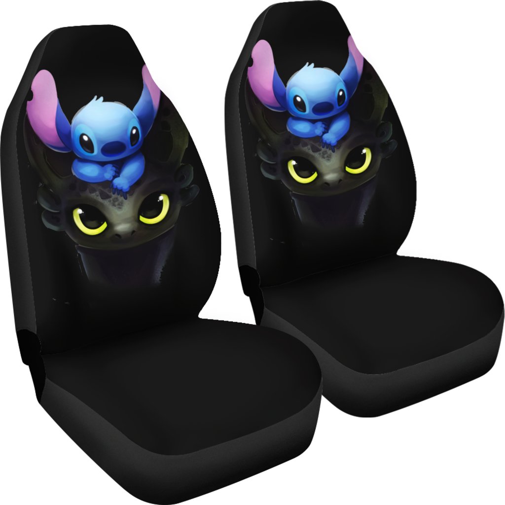 Stitch And Toothless Cute Seat Covers