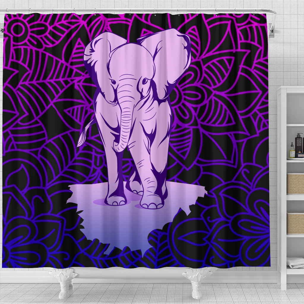 Color Elephant Shower Curtain