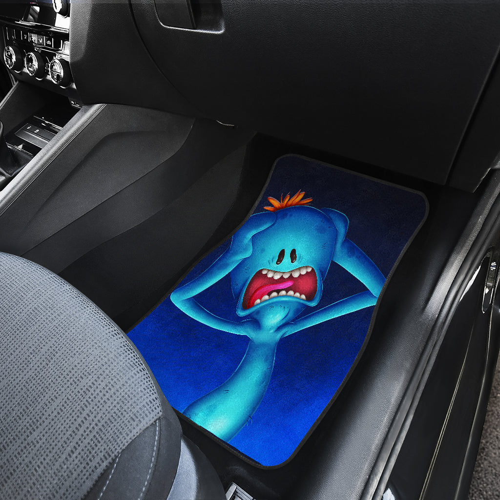 Mr Meeseeks Front And Back Car Mats