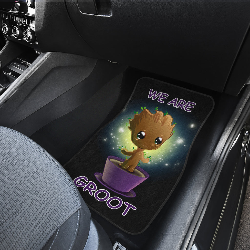 Baby Groot Front And Back Car Mats