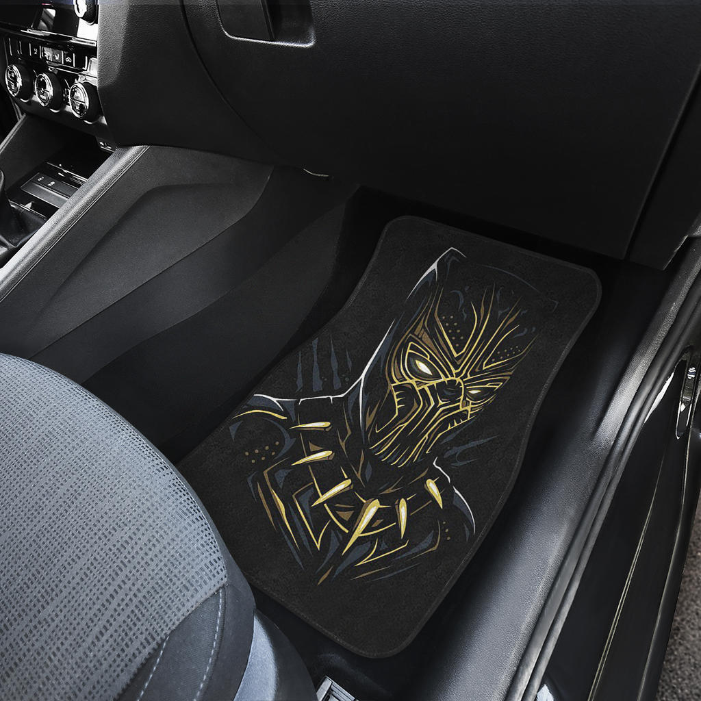 Black Panther Front And Back Car Mats