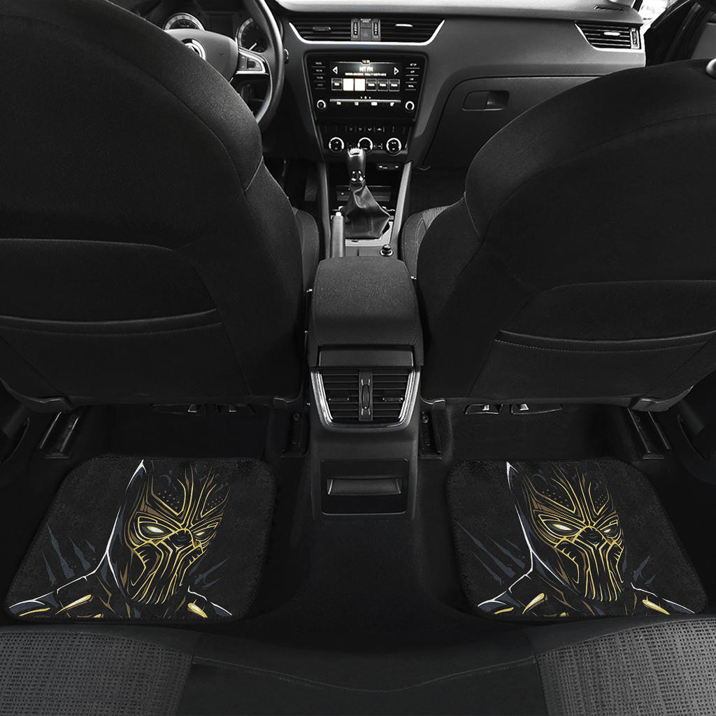 Black Panther Front And Back Car Mats