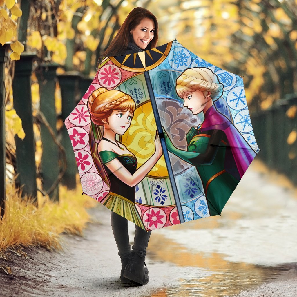 Frozen Anna Elsa Art Umbrella