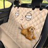 Funny Cartoon Face Car Dog Back Seat Cover