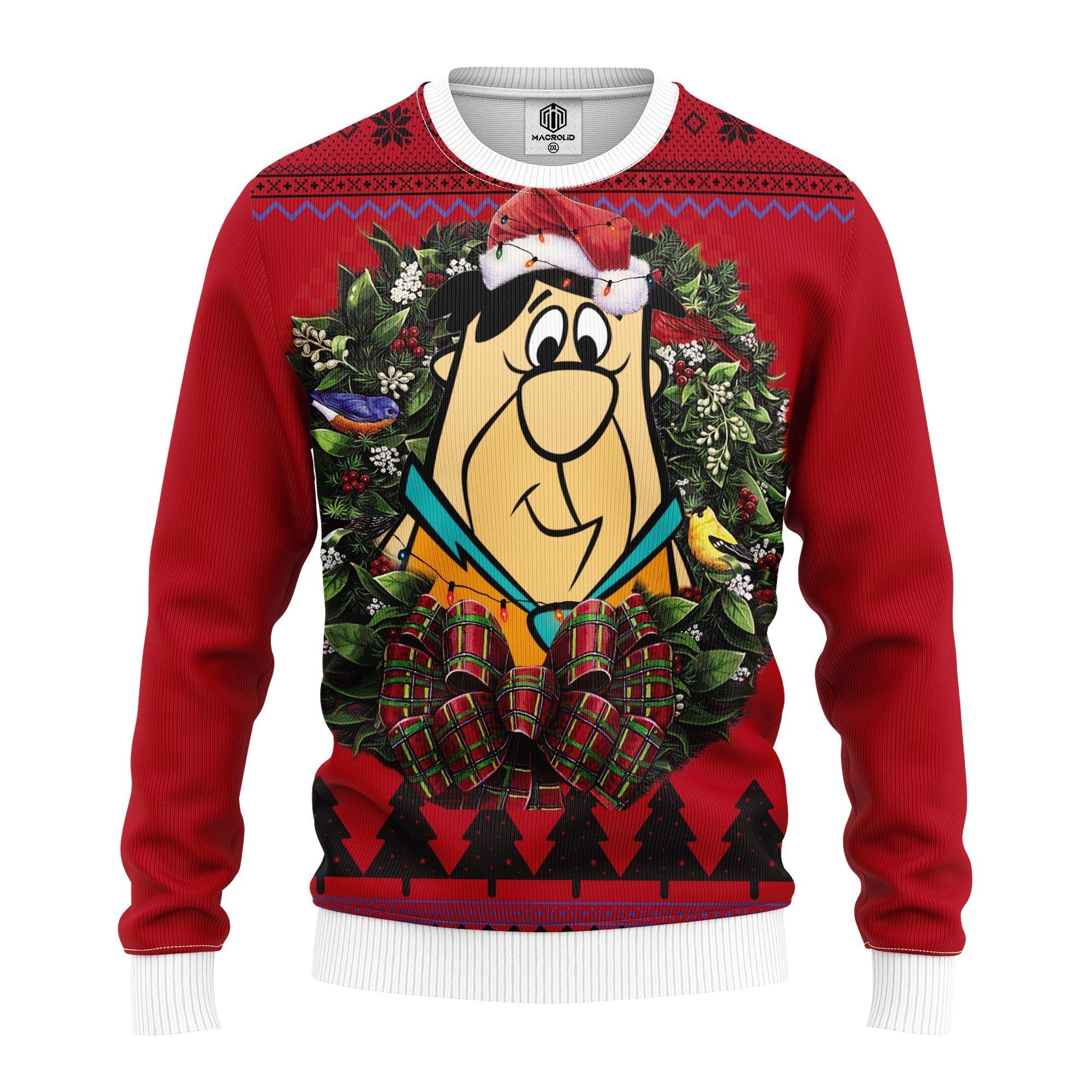 Funny Flintstone Noel Mc Ugly Christmas Sweater Thanksgiving Gift