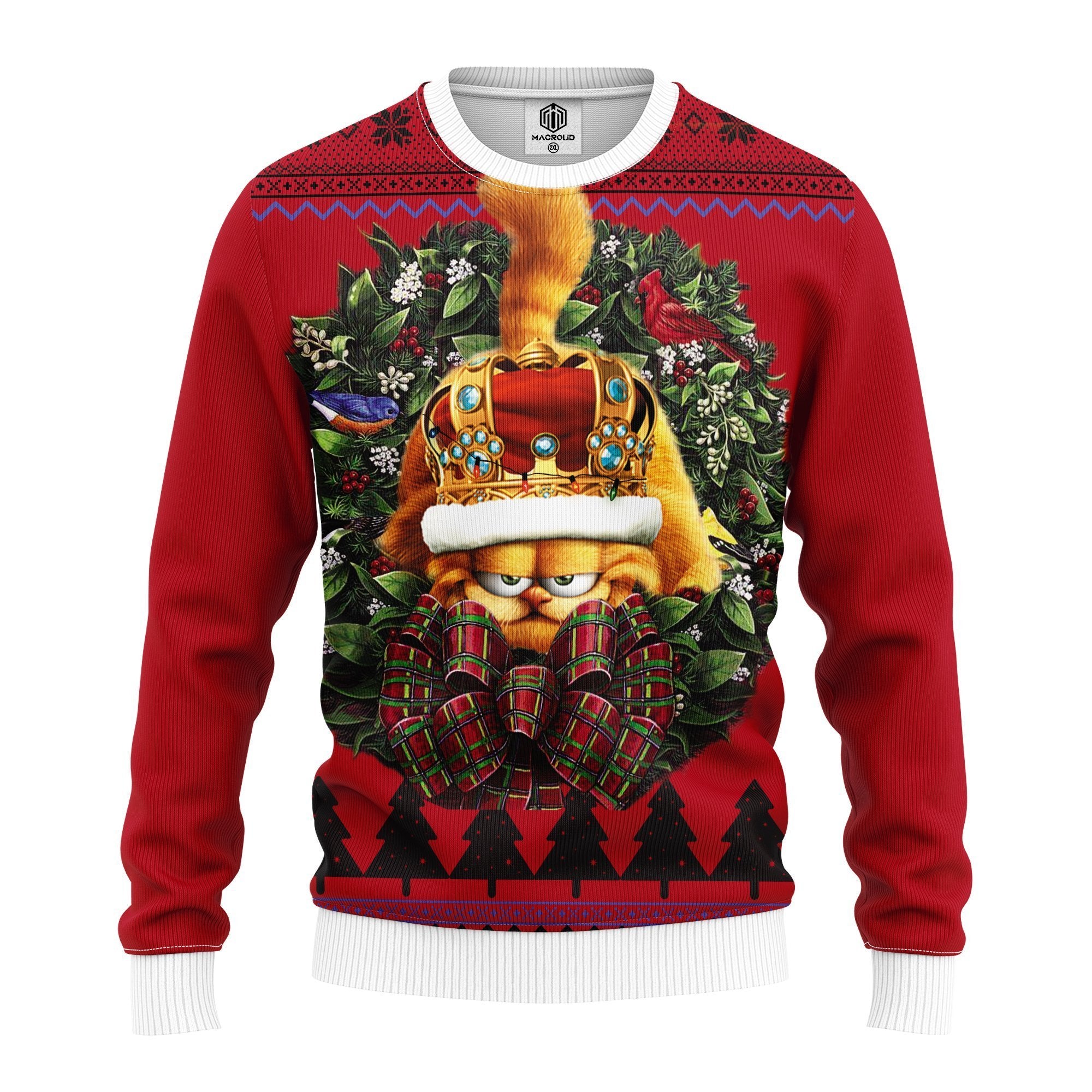 Garfield King Noel Mc Ugly Christmas Sweater Thanksgiving Gift