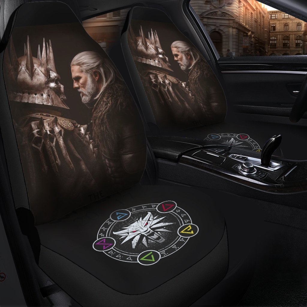 Geralt Vs Eredin The Witcher Car Seat Covers Amazing Best Gift Idea