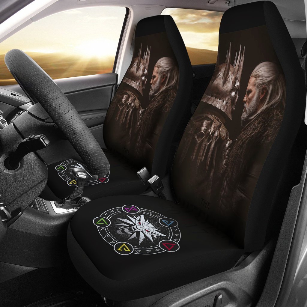 Geralt Vs Eredin The Witcher Car Seat Covers Amazing Best Gift Idea