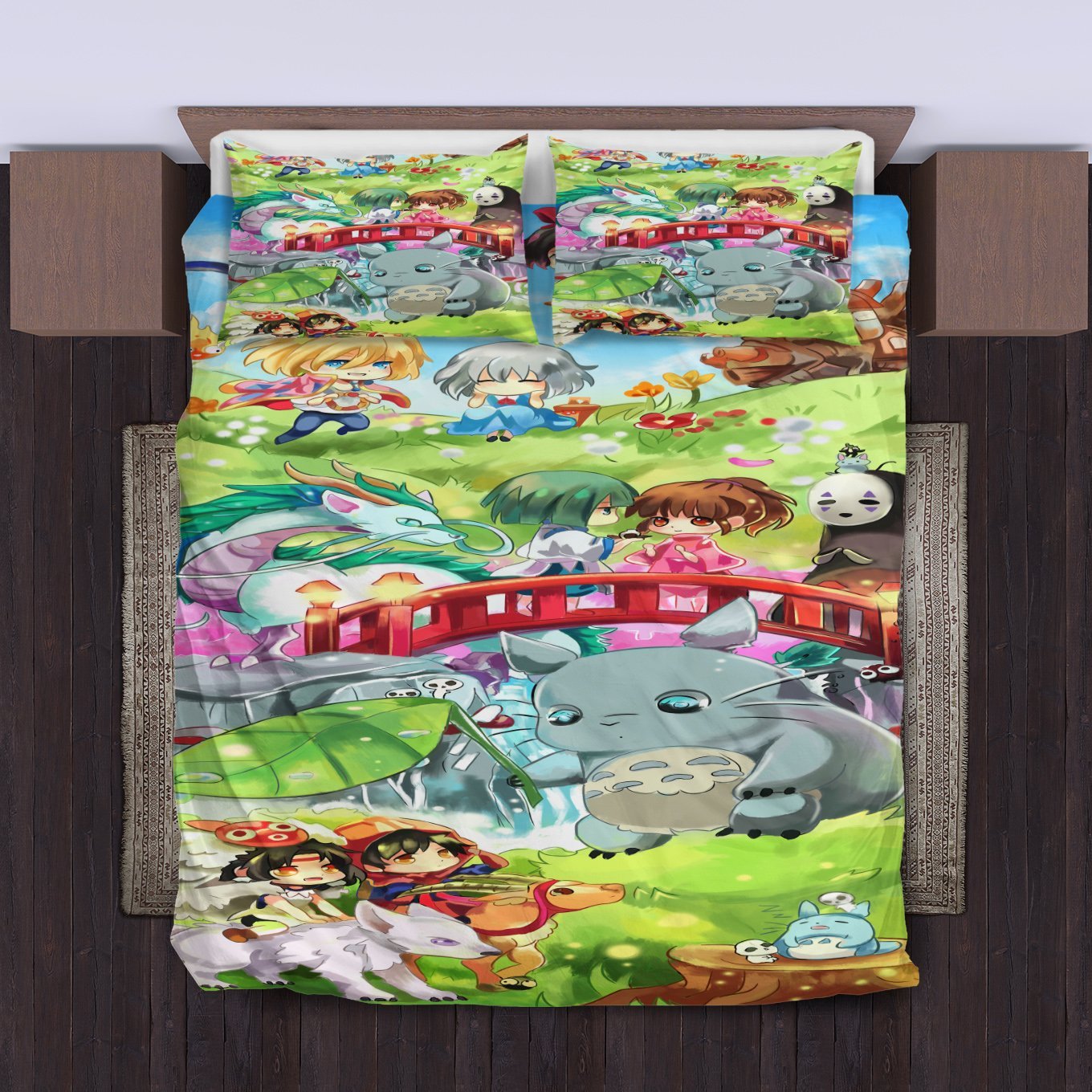 Ghibli Characters Bedding Set 1 Duvet Cover And Pillowcase Set