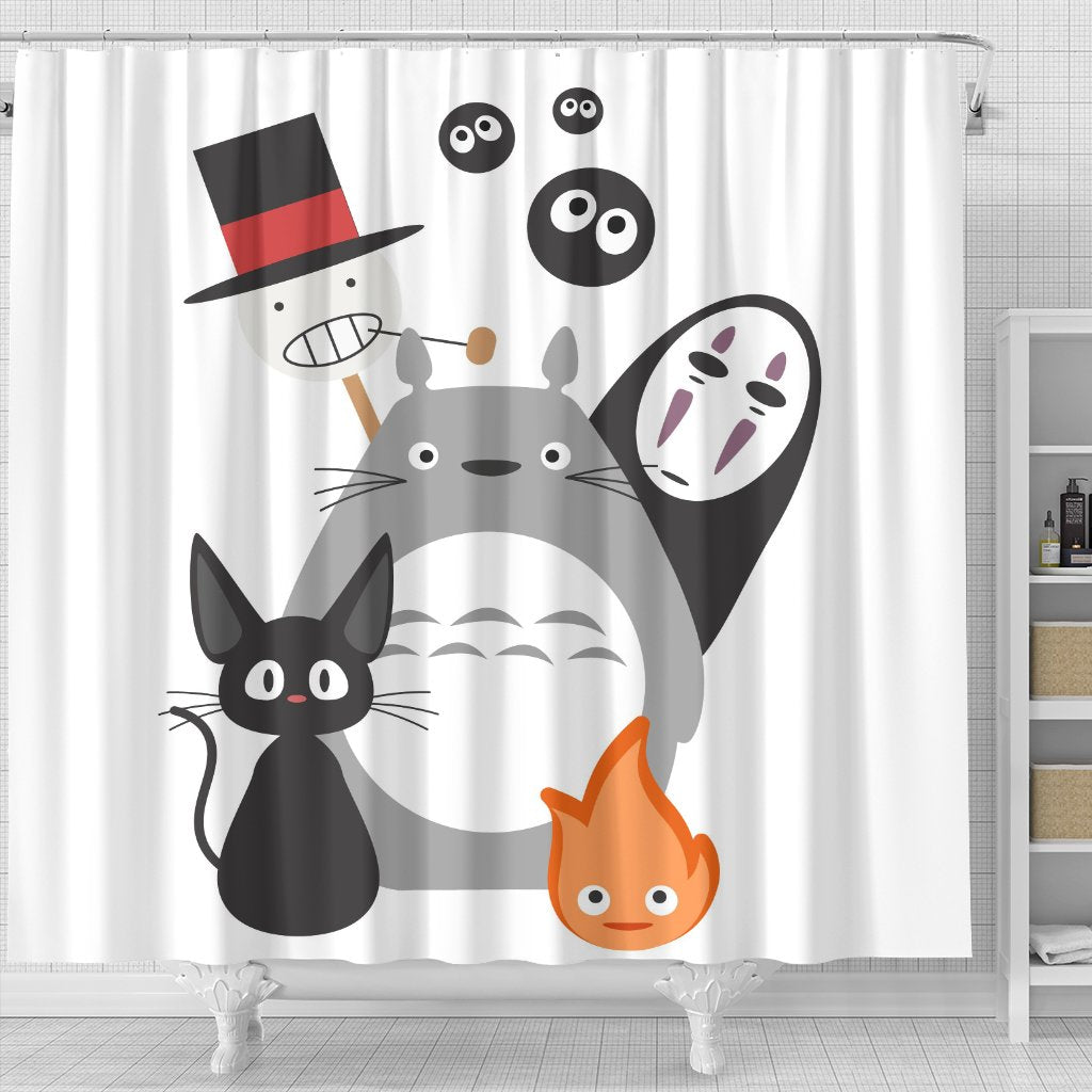 Ghibli Characters Shower Curtain