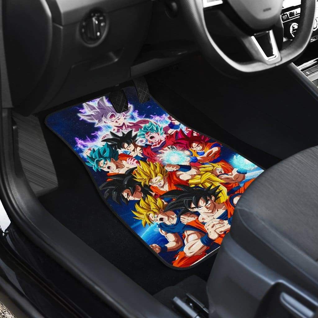 Goku All Transformations Front And Back Car Mats (Set Of 4)
