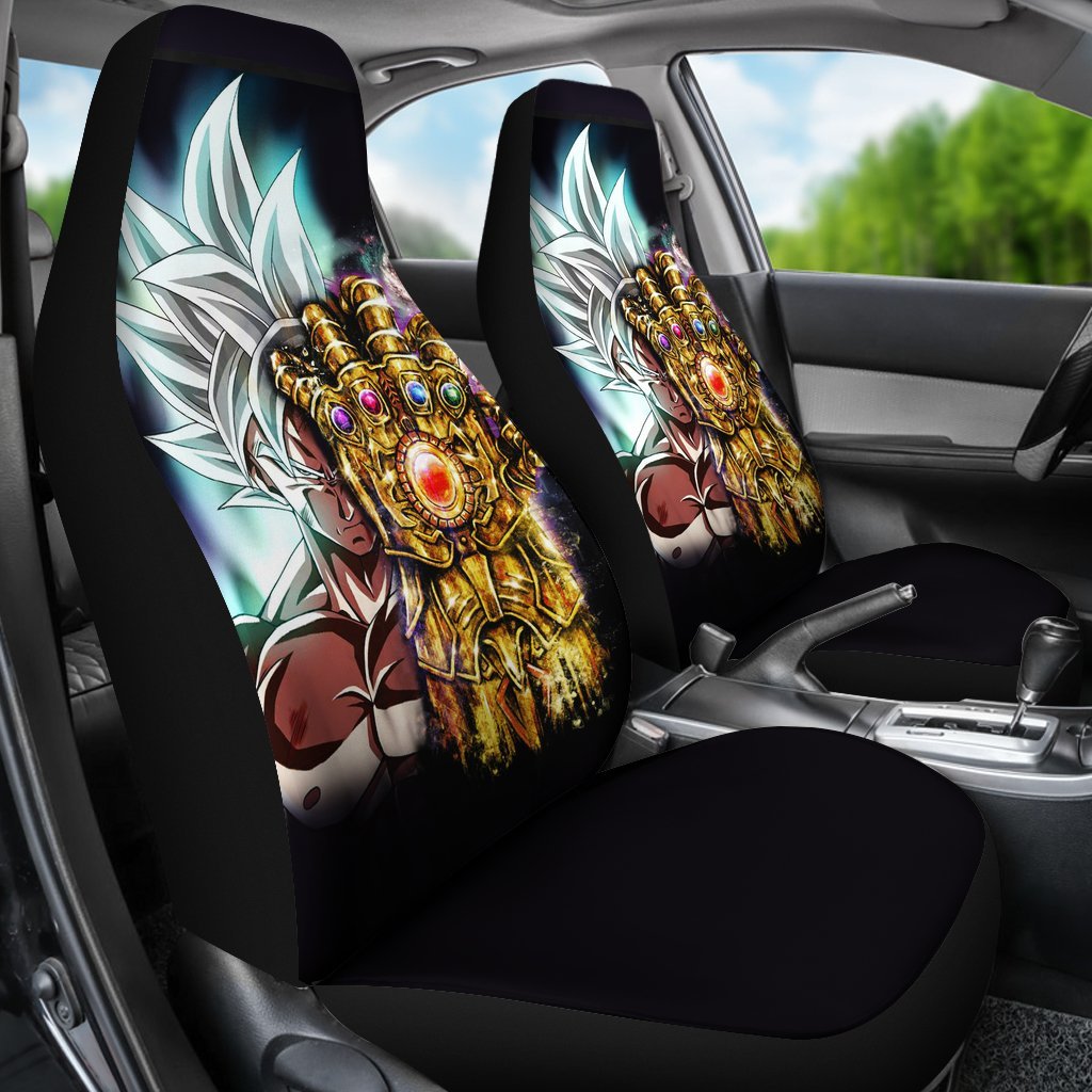 Goku Mastered Ultra Instinct Infinity Gauntlet Car Seat Covers Amazing Best Gift Idea