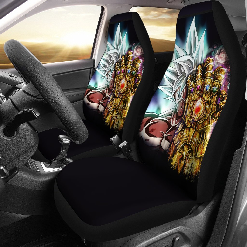Goku Mastered Ultra Instinct Infinity Gauntlet Car Seat Covers Amazing Best Gift Idea