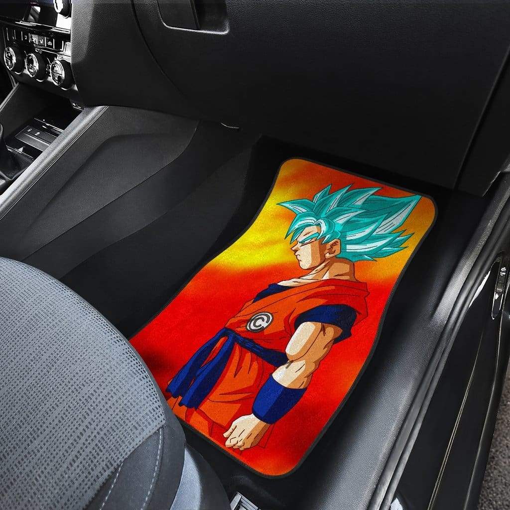 Goku Super Saiyan 4 Vs Goku Super Saiyan Blue Front And Back Car Mats (Set Of 4)