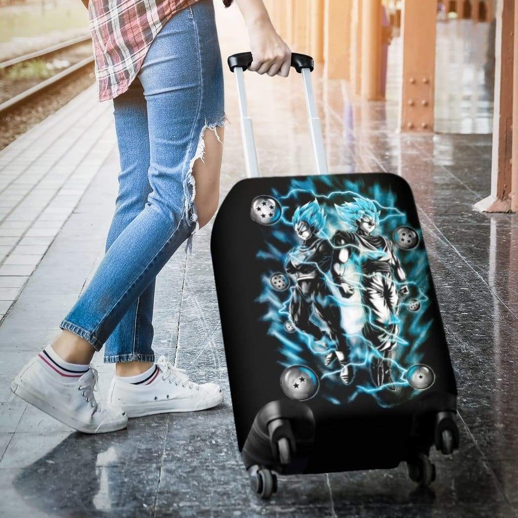 Goku Vegeta Blue Luggage Covers