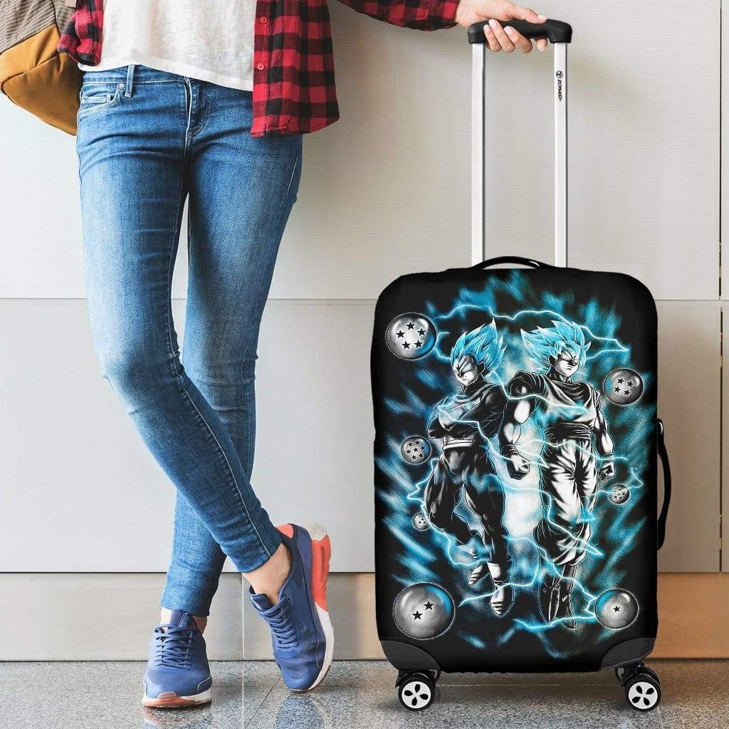 Goku Vegeta Blue Luggage Covers