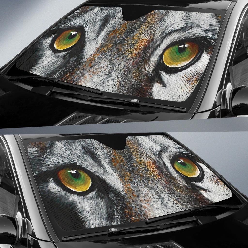 Green Wolf Eyes Car Sun Shades Amazing Best Gift Ideas 2022