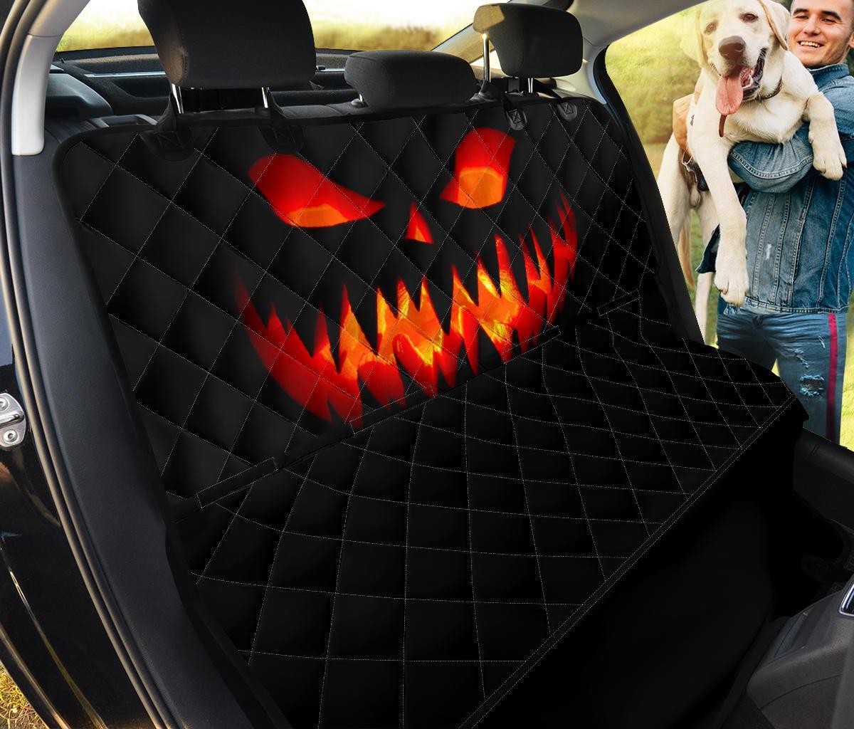 Halloween Face Car Dog Back Seat Cover