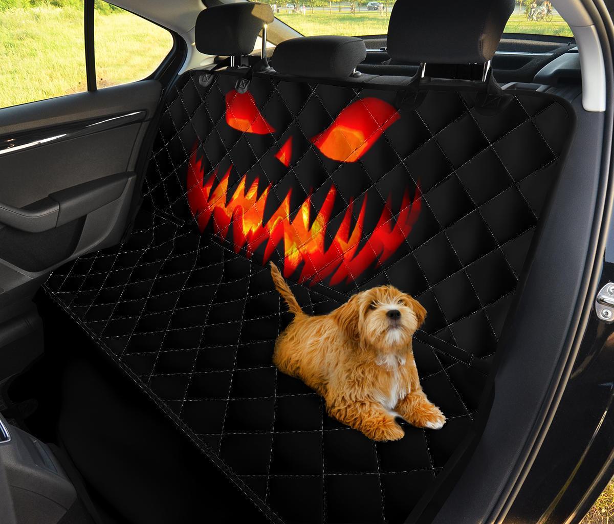 Halloween Face Car Dog Back Seat Cover