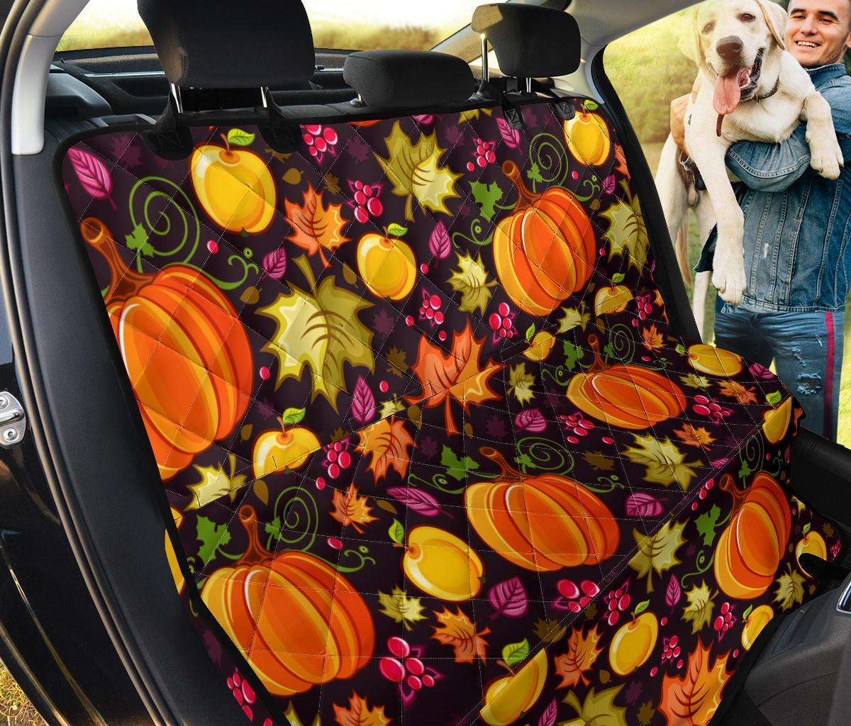 Halloween Pumpkin Car Dog Back Seat Cover