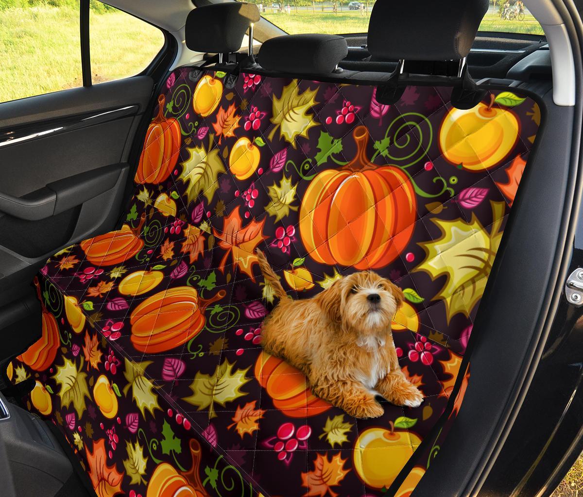 Halloween Pumpkin Car Dog Back Seat Cover