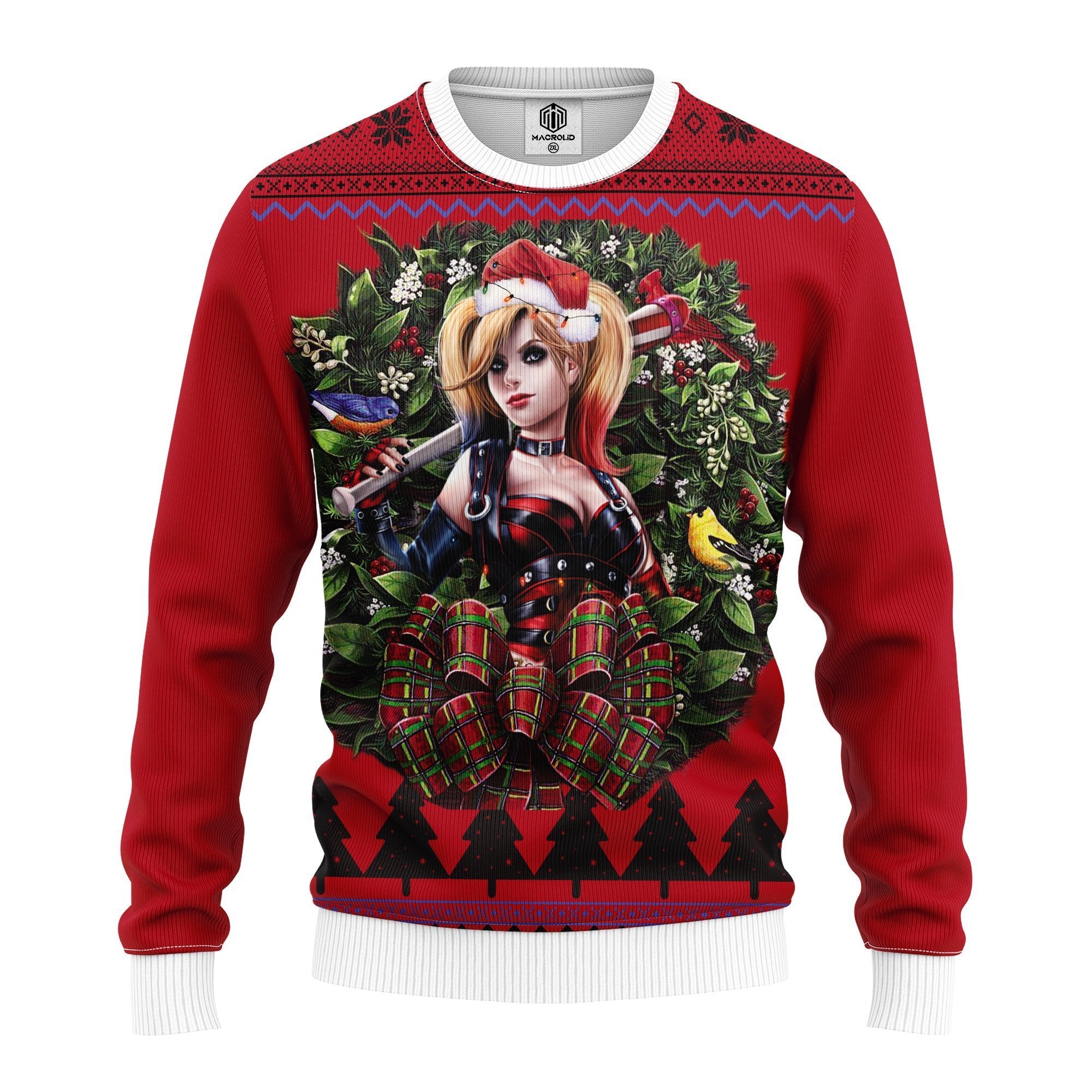 Harley Quinn Arkham Noel Mc Ugly Christmas Sweater Thanksgiving Gift