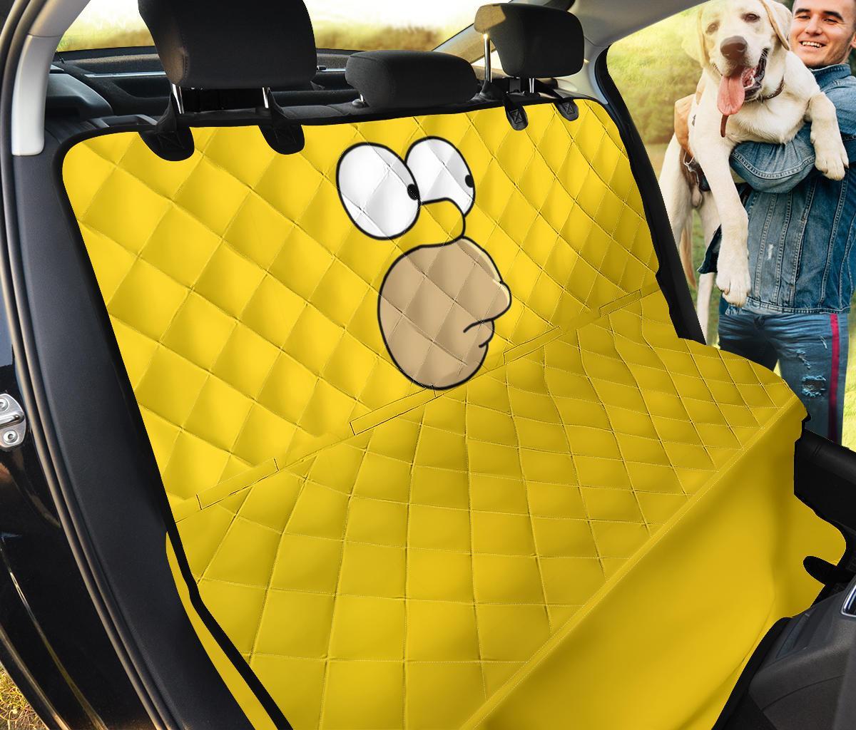 Homer Sumpson Car Dog Back Seat Cover