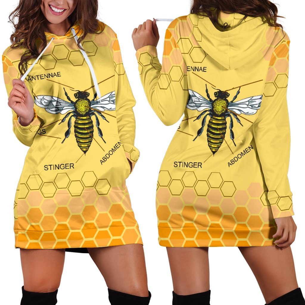 Honey Bee Hoodie Dress