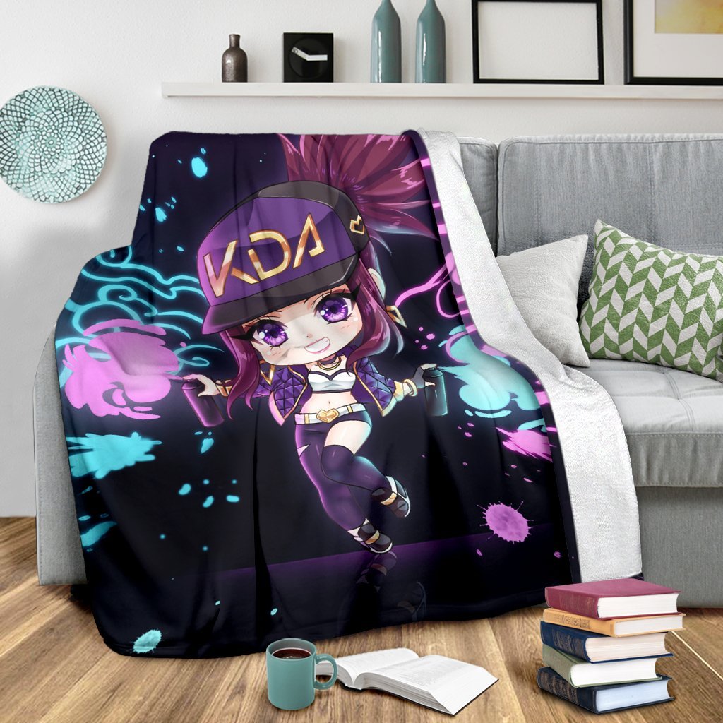 Kda-Akali Chibi Premium Blanket