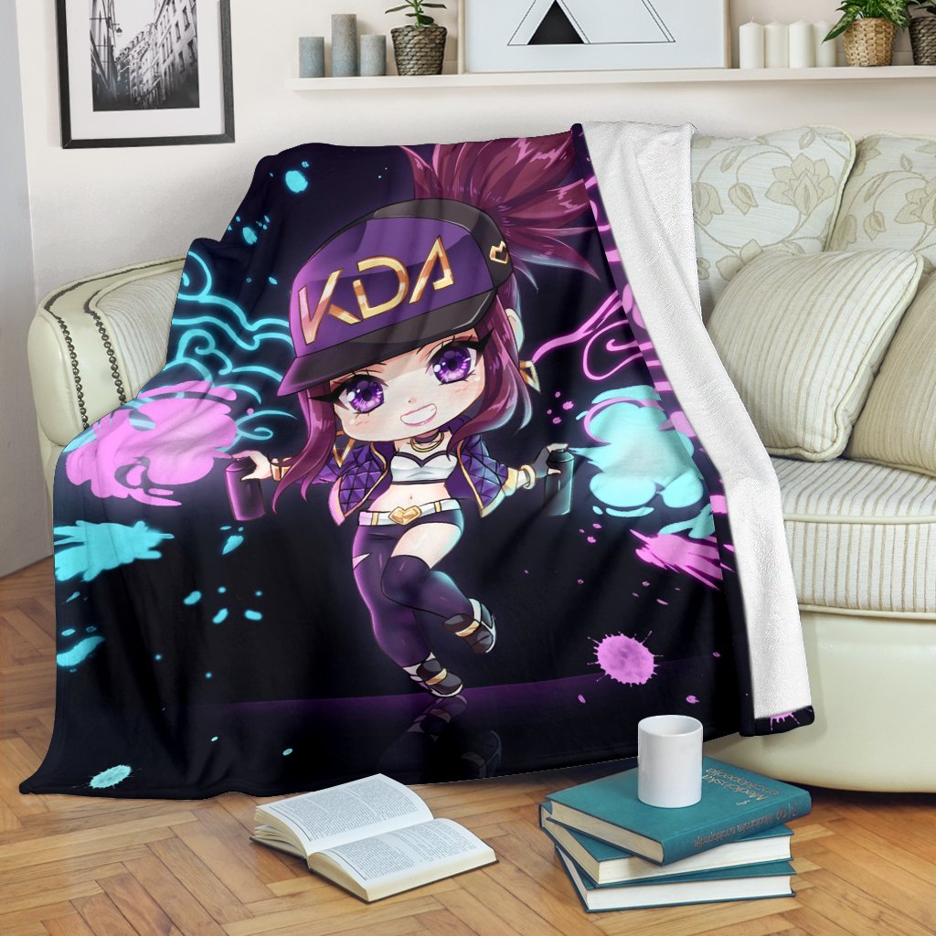 Kda-Akali Chibi Premium Blanket