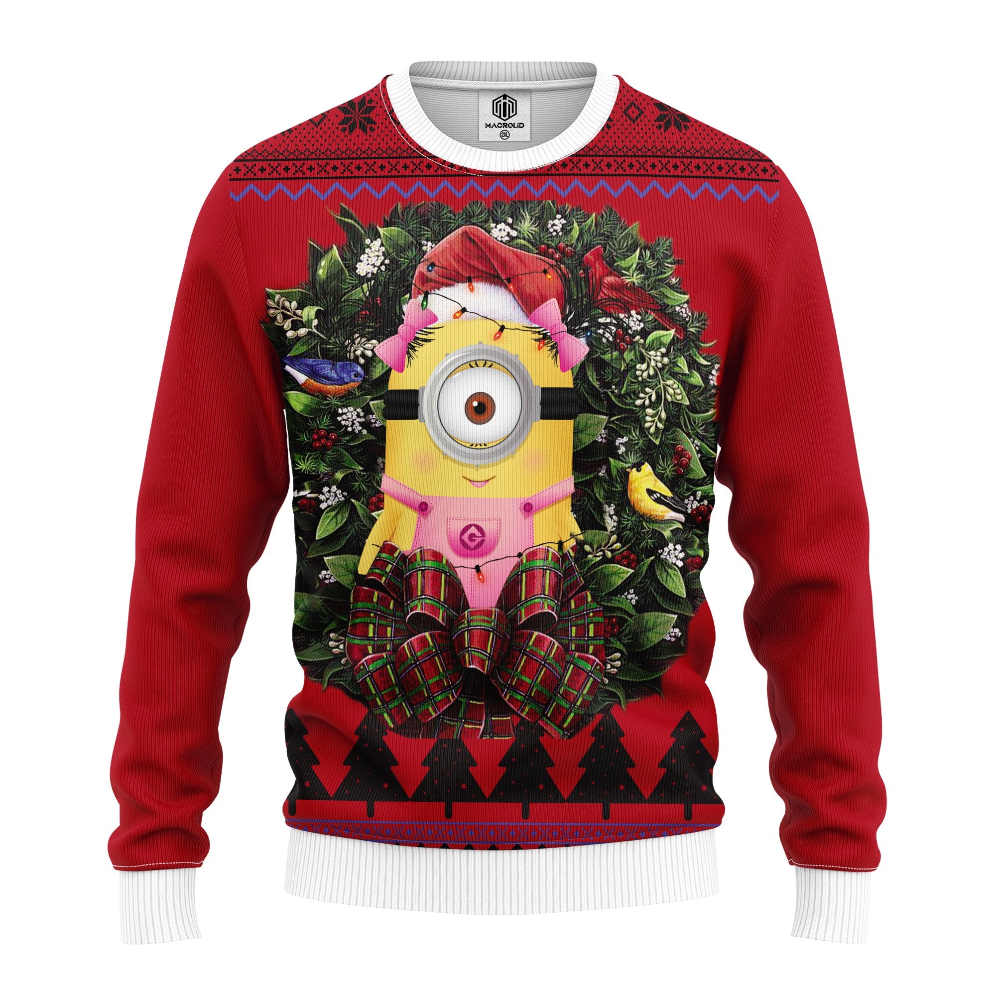 Minion Girl Despicable Me Noel Mc Ugly Christmas Sweater Thanksgiving Gift