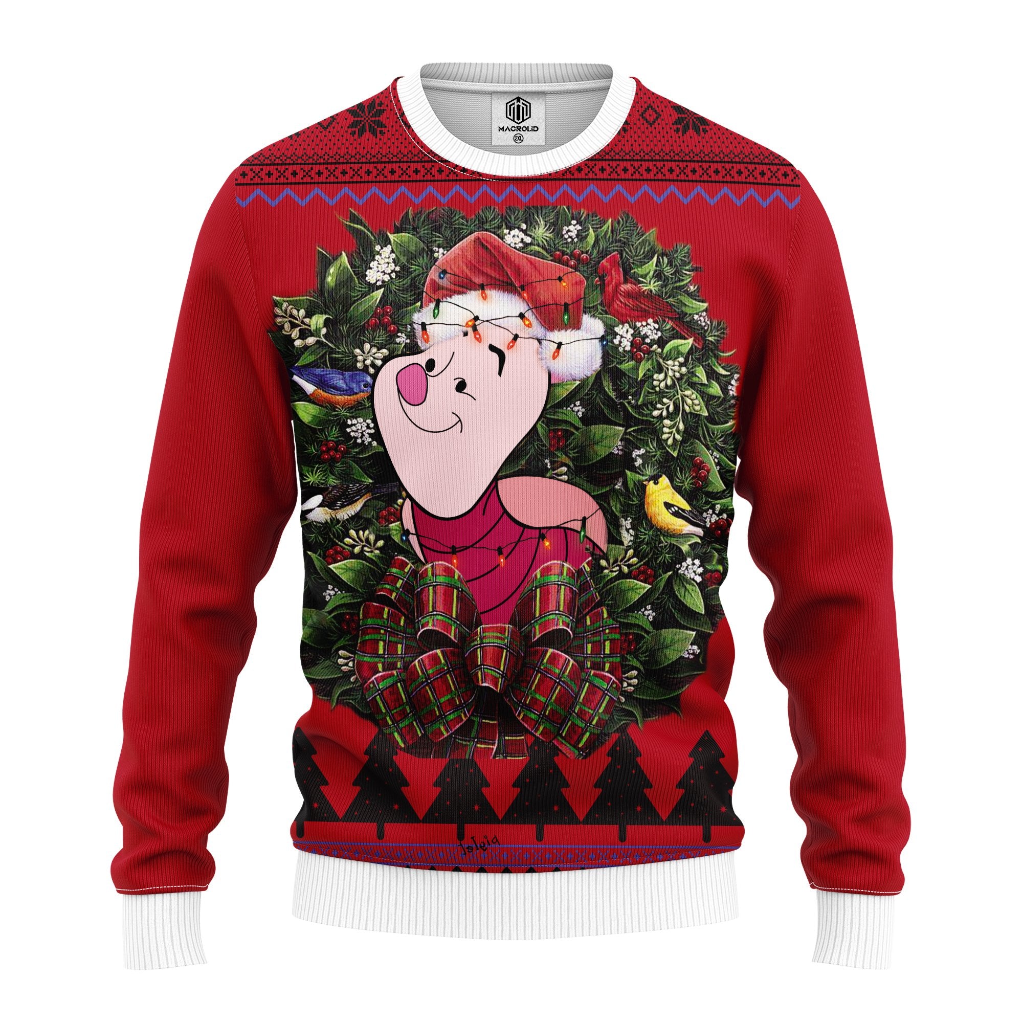 Piglet Winnie The Pooh Noel Mc Ugly Christmas Sweater Thanksgiving Gift